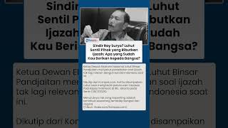 Sindir Roy Suryo? Luhut Sentil Pihak Yang Ributkan Ijazah Apa Yang Sudah Kau Berikan Kepada Bangsa?