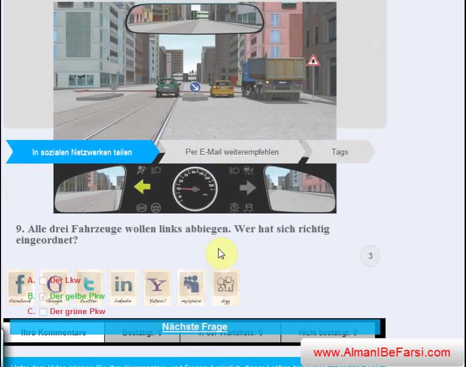 Alle 3 Fahrzeuge Wollen Links Abbiegen