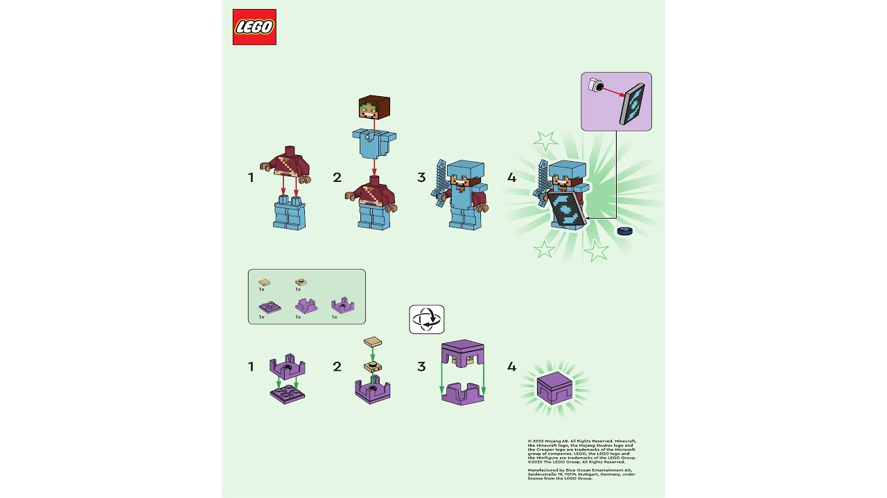 Minecraft - Ender Knight with Shulker - Magazine Gift LEGO instructions