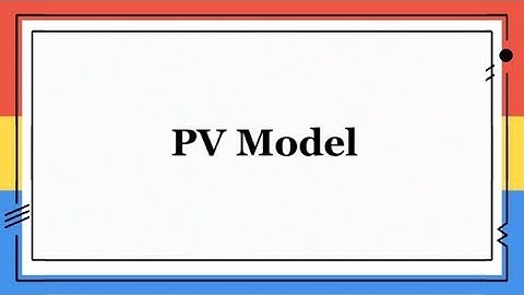 PV Mathematical Model ISDM