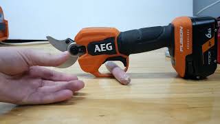 AEG 18v Secateurs OR RIDGID 18v Pruners. Can The Orange Tools Cut It?