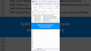Split Columns by Delimiter into Rows with Power Query