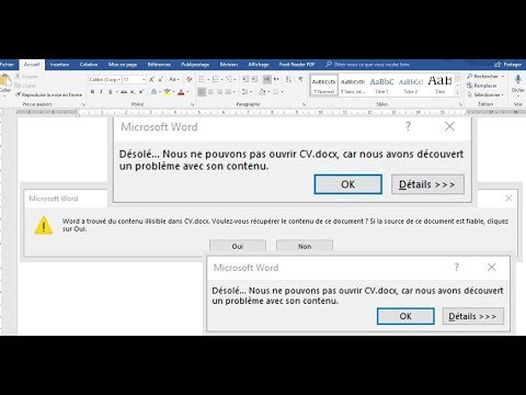 Vidéo: Comment Réparer Microsoft Word