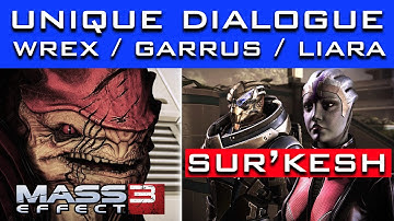 ME1 Reunion in Mass Effect 3 - UNIQUE DIALOGUE with Wrex, Garrus, Liara and Kirrahe on Sur’Kesh