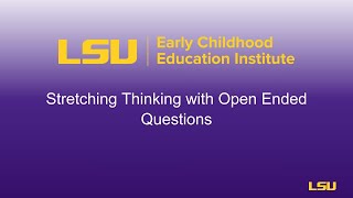 EC Quick Tip  Stretching Thinking Open Ended Questions