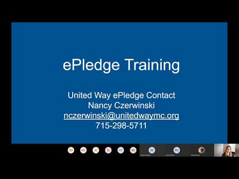 United Way ePledge Training 2020