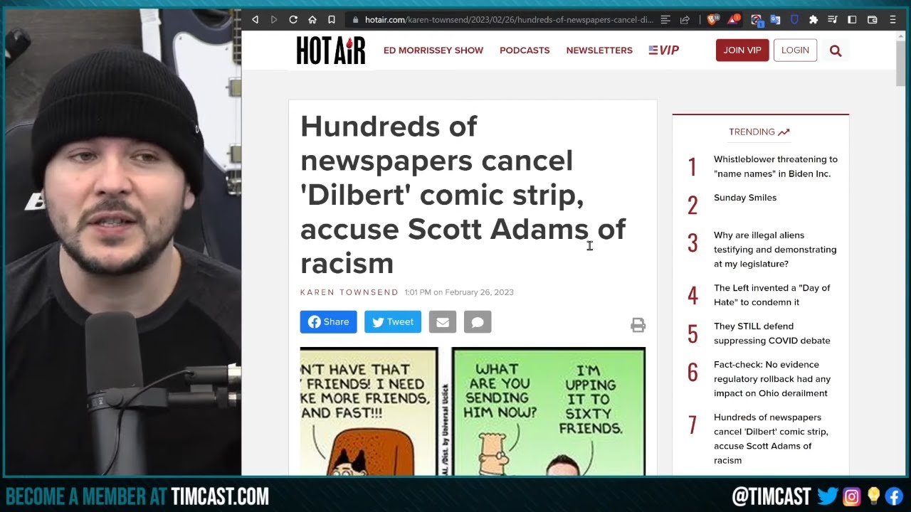 Scott Adams CANCELED, Warns Whites To FLEE From Black People, Dilbert DROPPED From Newspapers