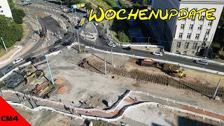 Falkeplatz and Theaterstraße from above & Info on bridge construction ► Chemnitzer Modell Stage 4... screenshot 2
