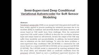 Semi Supervised Deep Conditional Variational Autoencoder for Soft Sensor Modeling