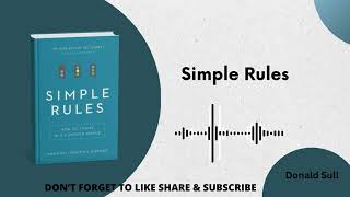 Simple Rules Paperback by Donald Sull l Book Summary
