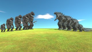 Kong vs Godzilla Growing Battle   Animal Revolt Battle Simulator