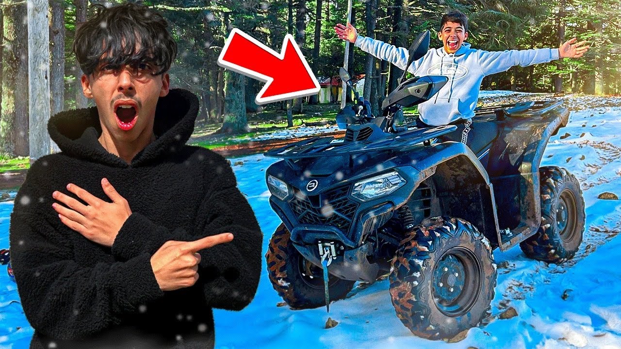 جربنا الدراجة النارية وسط الثلج 🏍️❄️ للأسف كنت غادي نطيح 💔😡