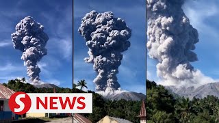 Indonesia's Mount Ibu Erupts Again, Spews Huge Ash Tower