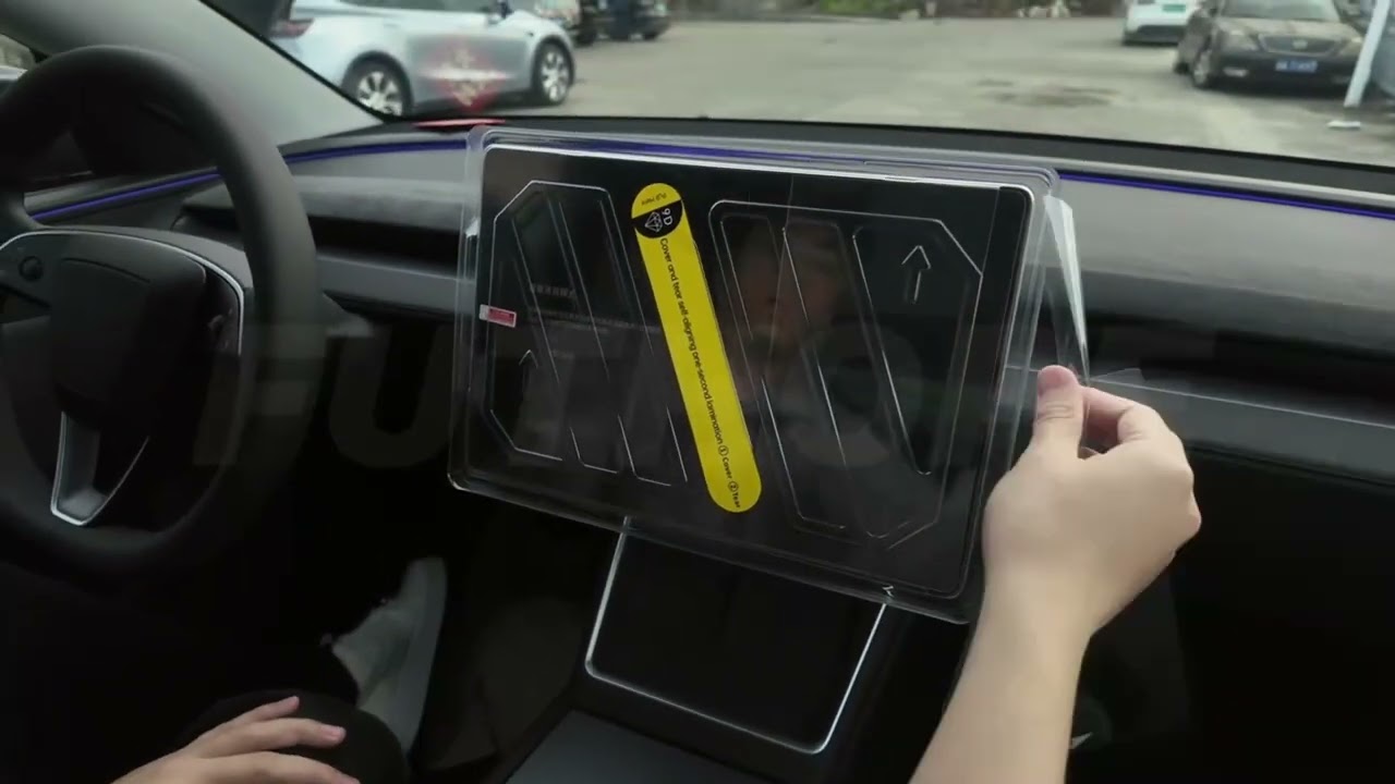 Futhope 16 Inch Tempered Glass Screen Protector For Tesla mode