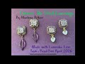 Flower Tile Stud Earrings Tutorial using Bead Embroidery and Lavender Love April 2026 Sam’s Bead Box