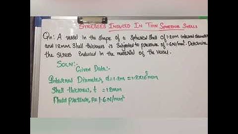 STRESSES INDUCED IN THIN SPHERICAL SHELLS