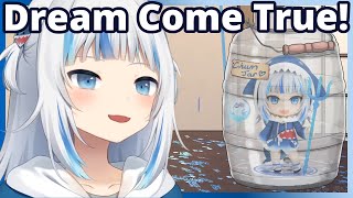 Gura in a jar - This is a dream come true 😍   Gura talks about her nendroid