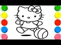 Beautiful Hello Kitty Drawing, Painting &amp; Coloring For Kids and Toddlers_ Child Art#drawing#coloring