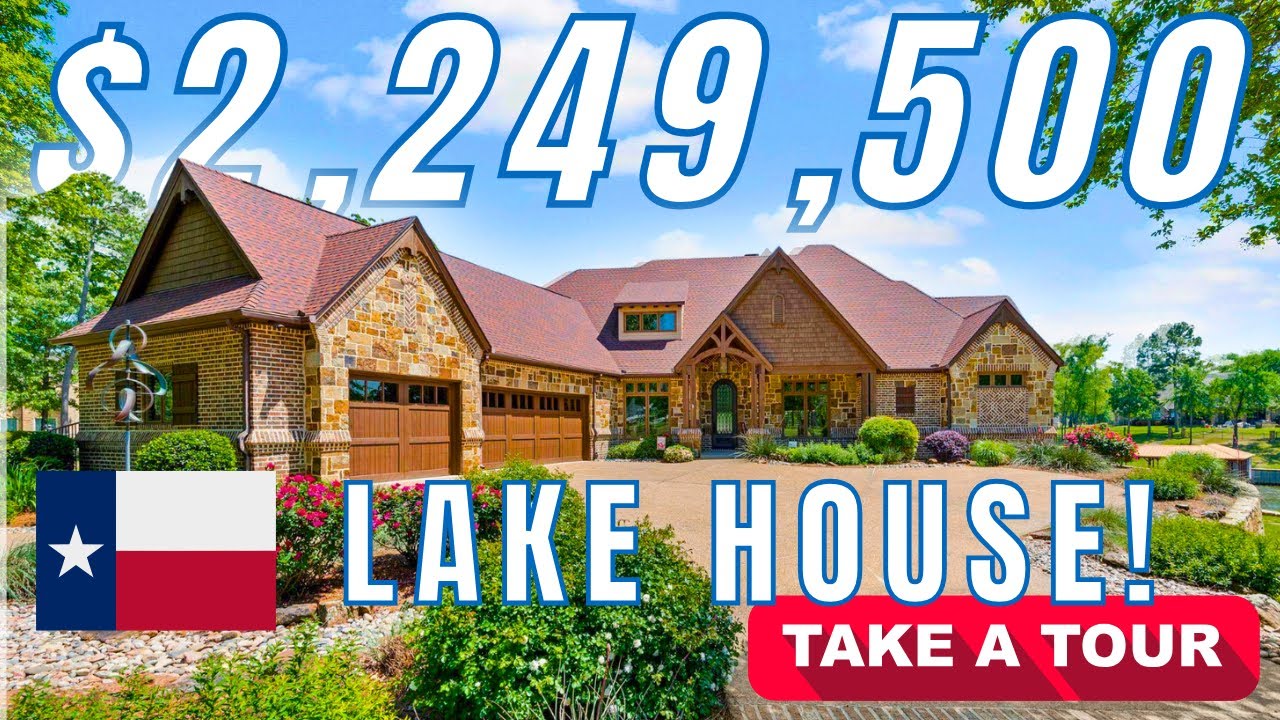 BREATHTAKING $2,250,000 Luxury Lakefront Home Near Tyler Texas