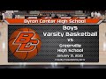 Varsity Boys Basketball: Greenville v. Byron Center (January 13th, 2023)