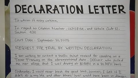 How To Write A Declaration Letter Step by Step Guide | Writing Practices