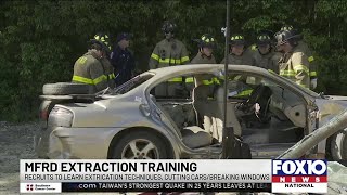 Mobile Fire-Rescue Department recruits spend Thursday morning learning life-saving techniques