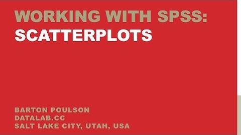 Working with SPSS: Scatterplots