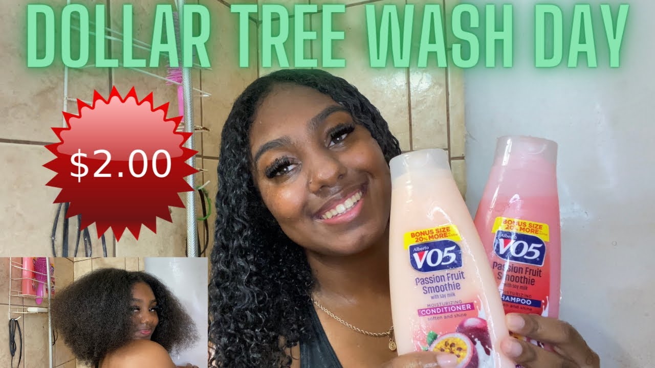 DOLLAR TREE WASH DAY ROUTINE ON NATURAL HAIR | Type 3 & 4 | Bomb Results!