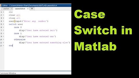 How to use case switch statement in matlab | case switch using in matlab | case switch in matlab