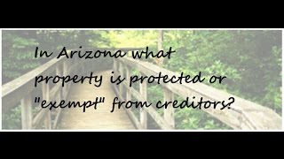 Arizona Exempt Property