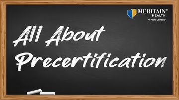 All About Precertification