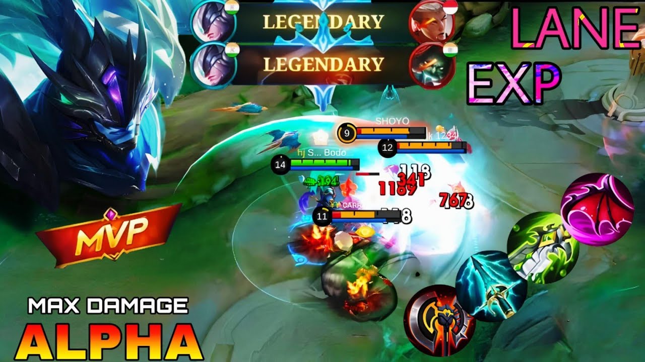 🔥UNSTOPPABLE ALPHA! ONE MAN ARMY in EXP Lane! ALPHA TRUE DAMAGE BUILD ...