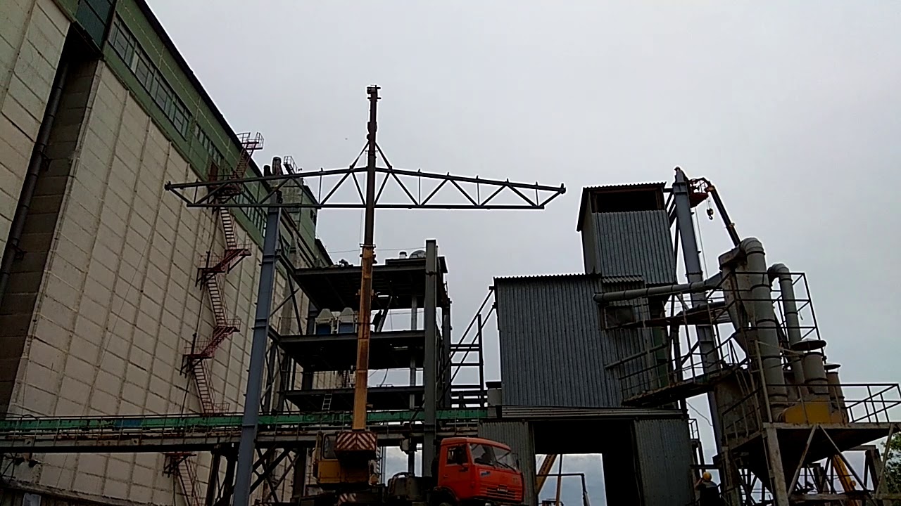 Монтаж фермы Молодечно - YouTube