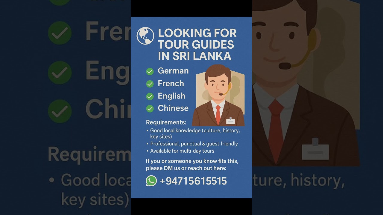 We’re Hiring Multilingual Tour Guides in Sri Lanka!