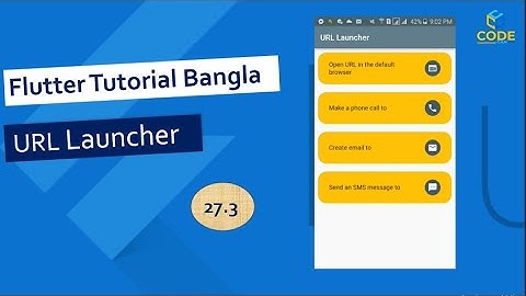 How To Use URL Launcher Flutter | 27.3  #CodeCanDo