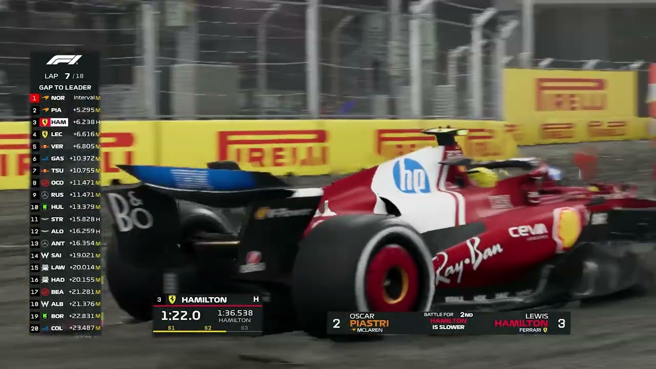 ❗Lewis Hamilton Vs Charles Leclerc❗Race F1 Las Vegas #LasVegasGP 2025