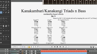kanakambari/Kanakangi -Triads Chords n Bass - Indu Chakra