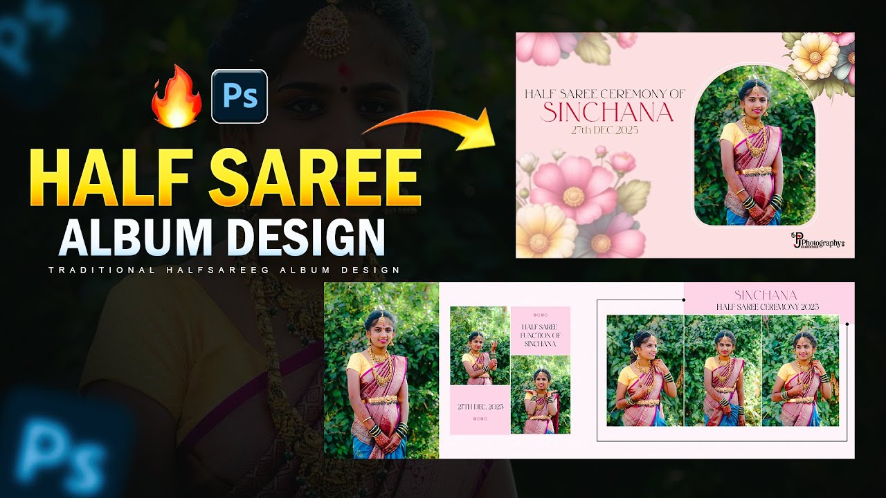 Cultural Bloom🔥| Half Saree Ceremony Album Design 2026