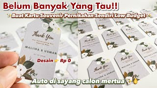 INI RAHASIANYA NIKAH HEMAT!! BUAT KARTU SOUVENIR PERNIKAHAN SENDIRI INI RAHASIANYA NIKAH HEMAT!! BUAT KARTU SOUVENIR PERNIKAHAN SENDIRI