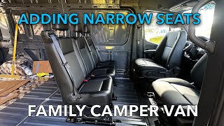 Installing narrow passenger (REAR) seats in family camper van? Sprinter Van build series. EP 3.