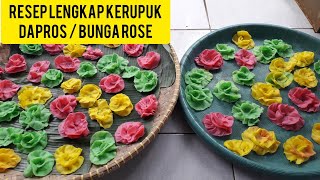 CARA MEMBUAT DAPROS | KUE KEMBANG ROSE | KERUPUK BUNGA MAWAR | UNTUK IDE JUALAN