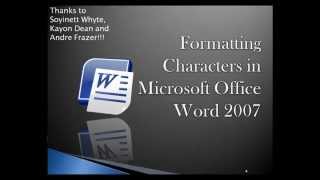 Character Formatting Features