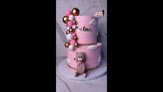 I Made My Cousins Baby Shower Cake | Teddy Bear Baby Shower Cake Tutorial