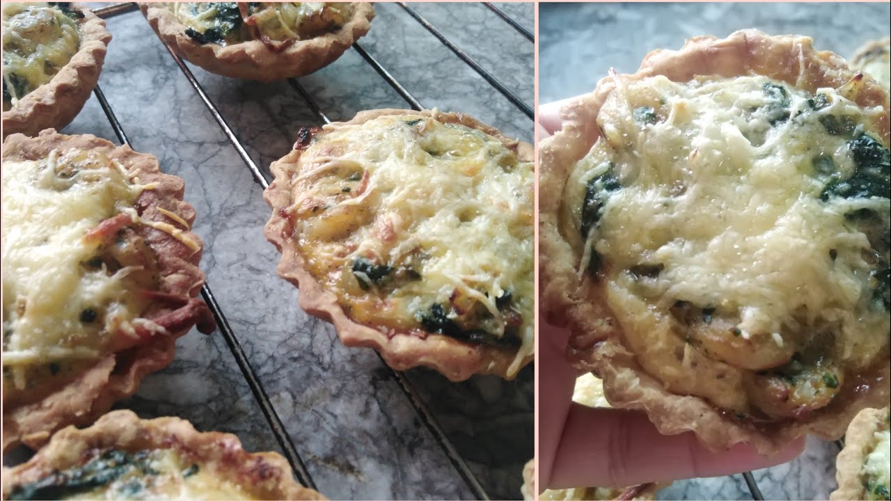 ميني كيش بالسبانخ و الكروفيت وصفة سهلة و مذاق مميز Mini-Quiches aux épinards et crevettes