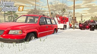 3 FOOT SNOW STORM “BLIZZARD RESCUE" | CHOW REPO | FARMING SIMULATOR 2019 screenshot 2