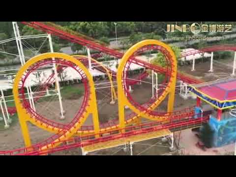 JINBO outdoor large park attractions high speed high track 3 loops fast ...