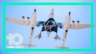 Sir Richard Branson onboard Virgin Galactic's first-ever fully crewed flight