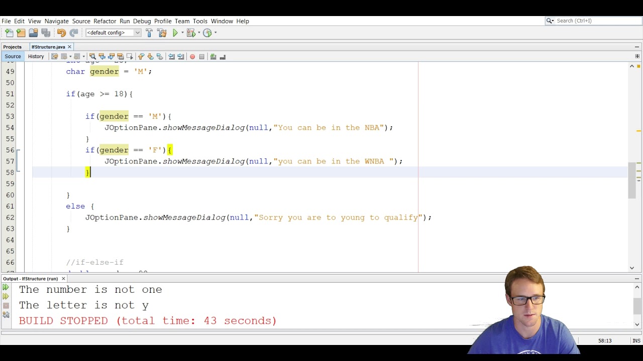 How to code the IF statement(relational operators) in JAVA 2019 - Beginner