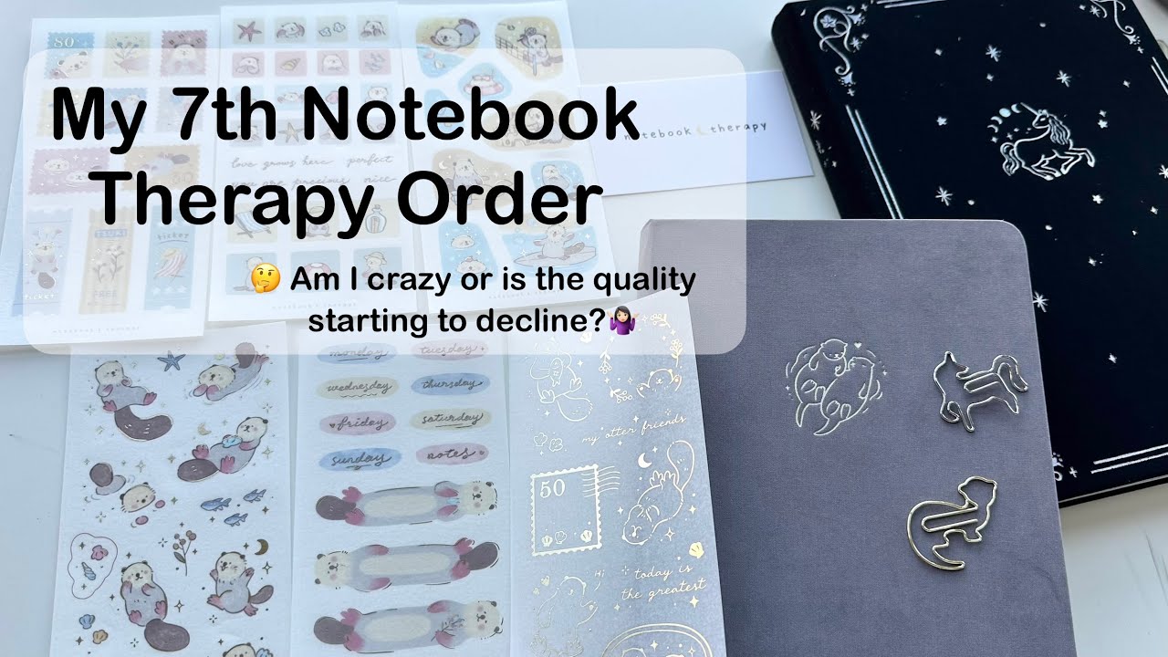 Unboxing my 7th Notebook Therapy Order | Otter Friends | Lunar Unicorn