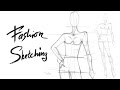 Построение фигуры с опорой на одну ногу для Fashion скетча. Видео урок по построению женской фигуры.